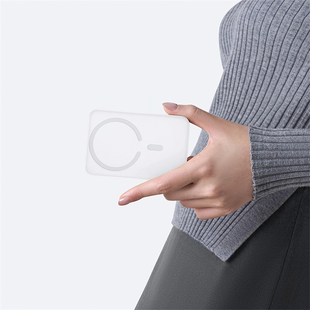 Powerbank indukcyjny Baseus EnerFill FM11 do MagSafe, 15W, 1x USB-C, 22.5W, 10000mAh + kabel USB-C, biały