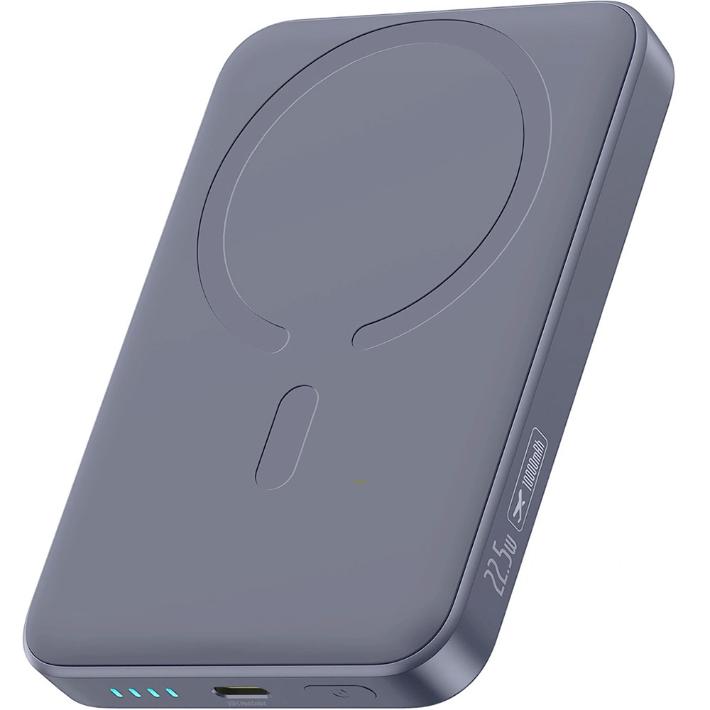 Powerbank indukcyjny Baseus EnerFill FM11 do MagSafe, 15W, 1x USB-C, 22.5W, 10000mAh + kabel USB-C, szary