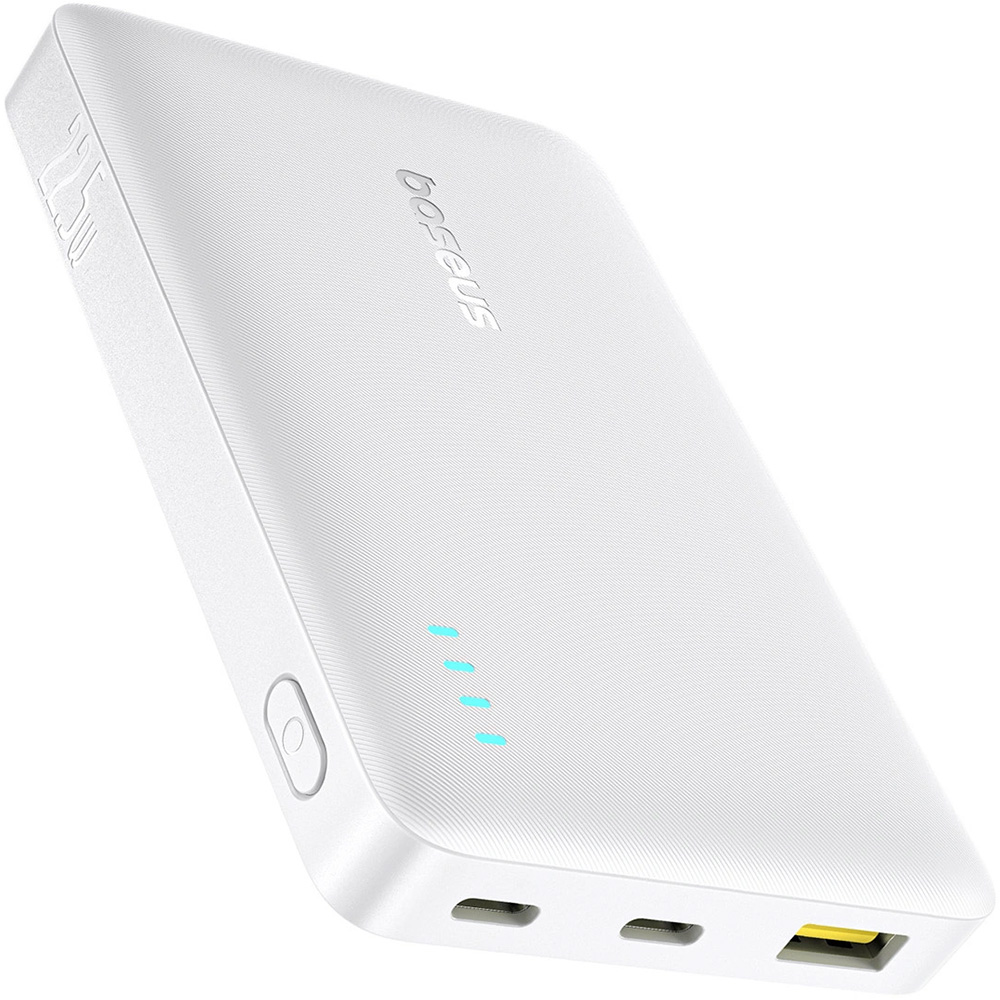 Powerbank Baseus EnerFill FP21, 10 000mAh, 22,5W, 1x USB-A, 2x USB-C + kabel USB-C, biały
