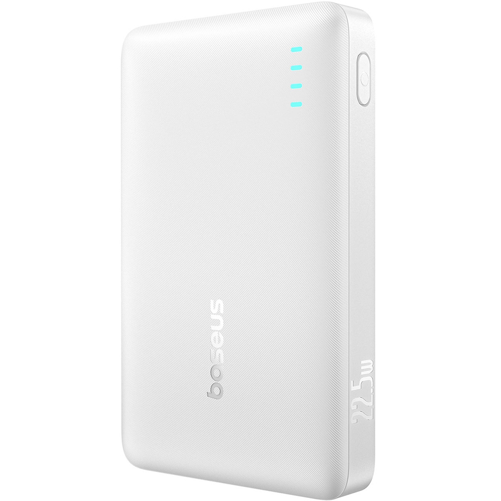 Powerbank Baseus EnerFill FP21, 10 000mAh, 22,5W, 1x USB-A, 2x USB-C + kabel USB-C, biały
