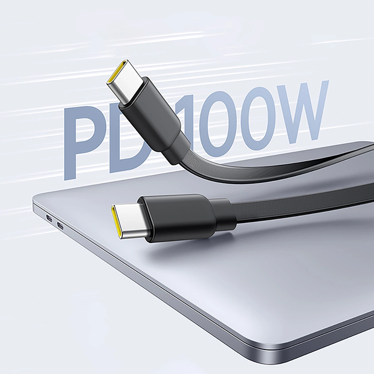Kabel zwijany 3w1 Baseus Free2Pull Mini USB-C do 2x USB-C, 100W PD, 1.2 m, czarny