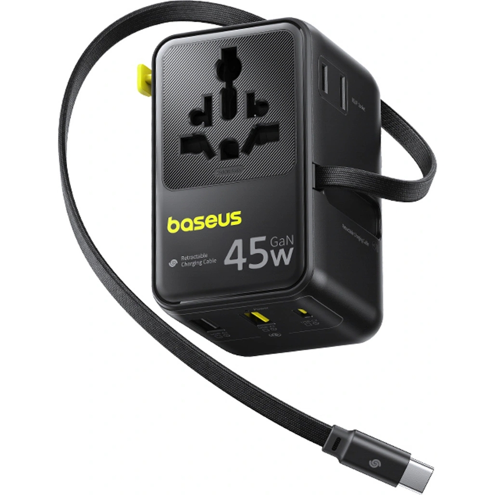 Baseus PicoGo AG11 45W, szybkie ładowanie wielu urządzeń naraz, kompaktowy, praktyczny, wygodny, czarny