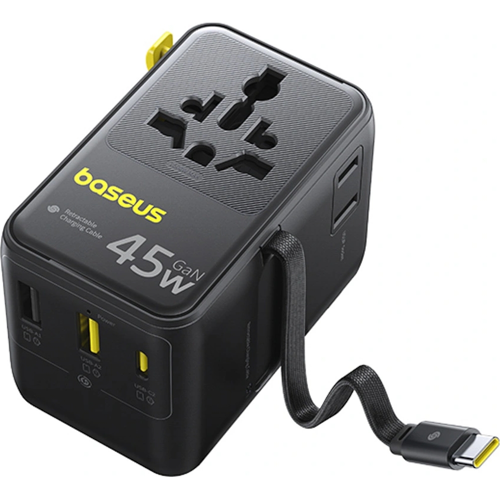 Baseus PicoGo AG11 45W, szybkie USB-C dla dwóch urządzeń, wydajny, uniwersalny, kompaktowy, czarny