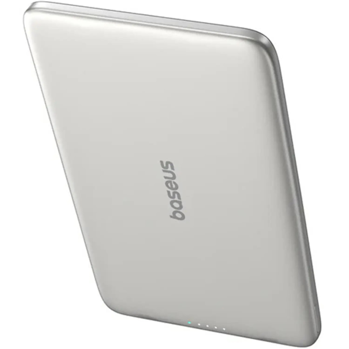 Cienki powerbank indukcyjny Qi, Baseus PicoGo AM41 do MagSafe, 5000mAh, 20W + kabel USB-C 60W 30 cm, tytanowy