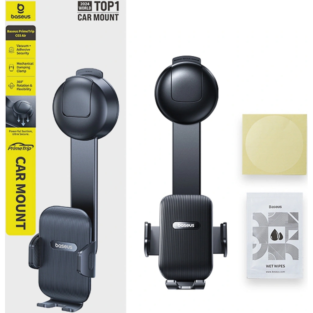 Baseus Clamping Car Mount PrimeTrip C03 Air w kolorze czarnym