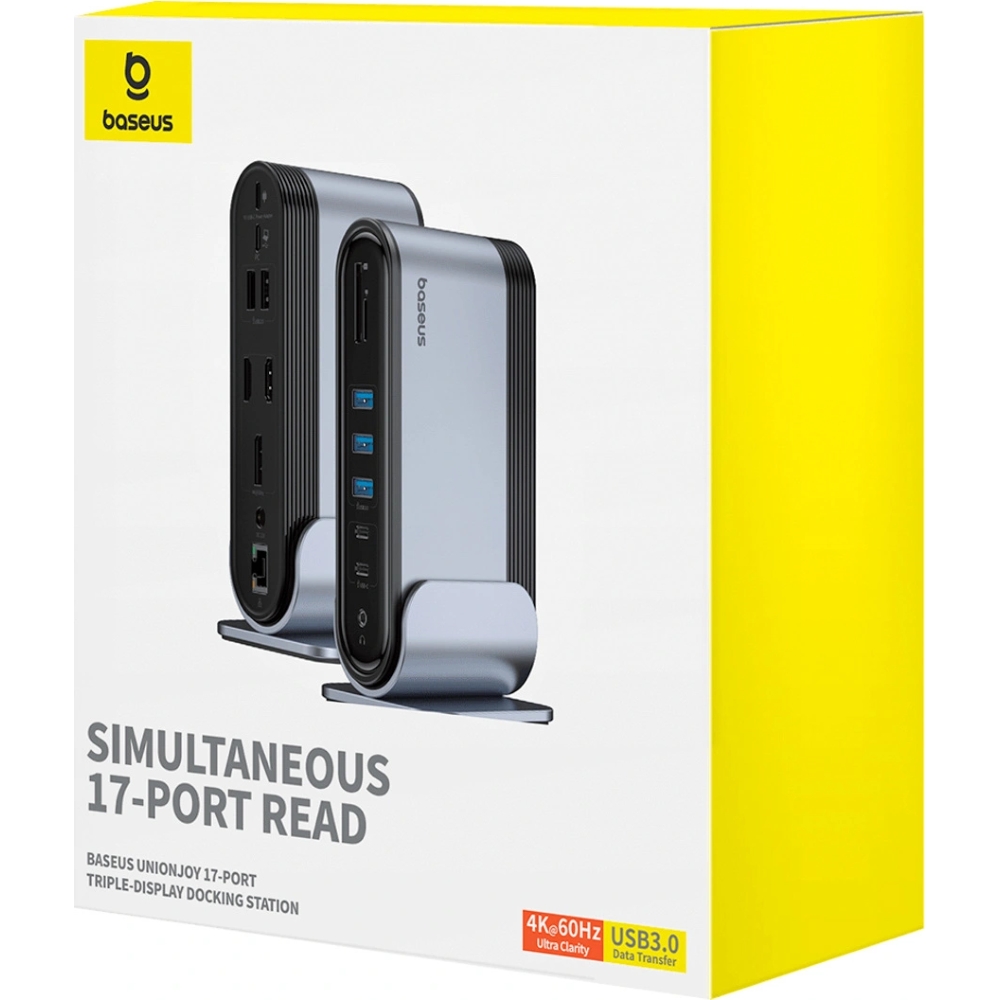 Baseus UnionJoy 17-Port Docking Station, szary,