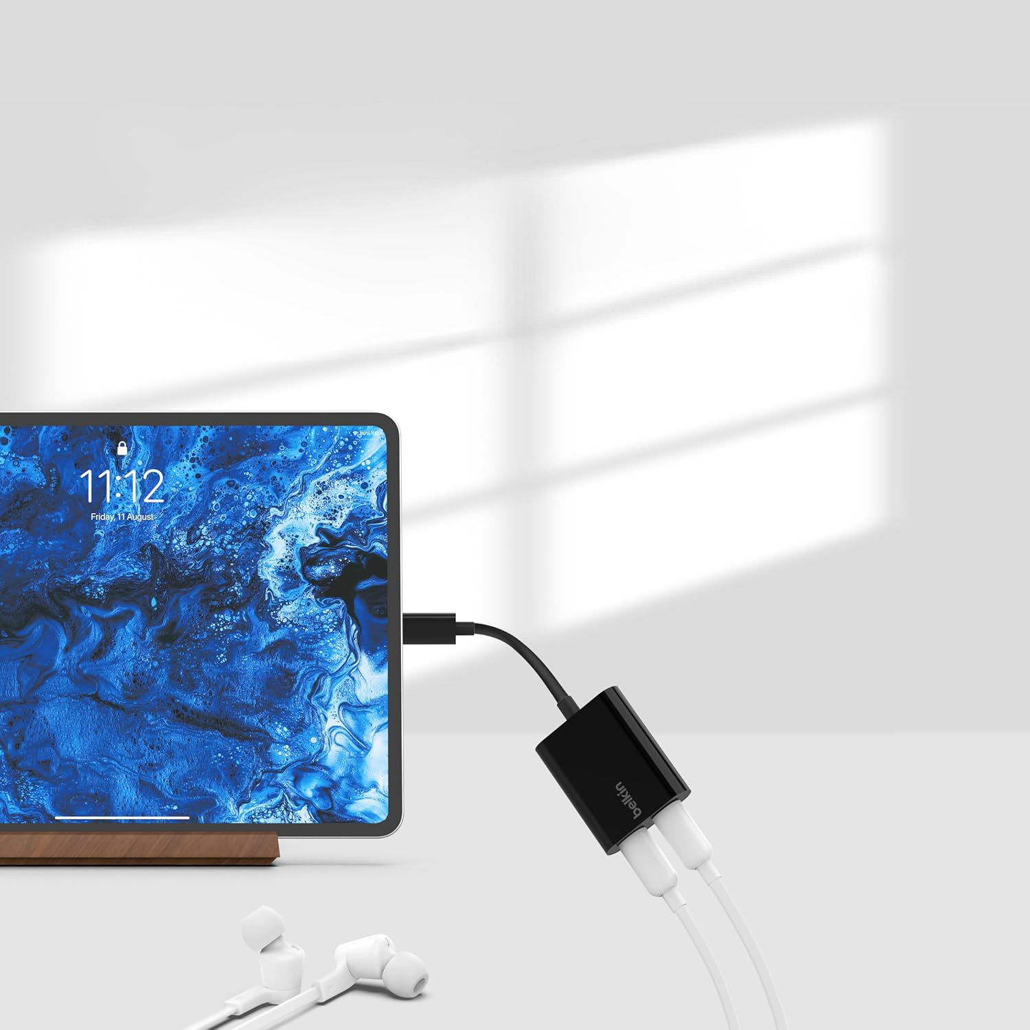 Adapter Belkin RockStar 2x USB-C Audio + Charge 60W, czarny