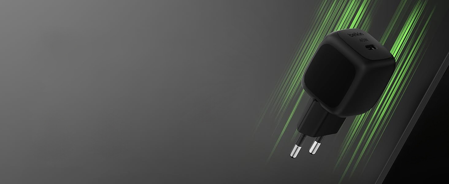 Ładowarka sieciowa Belkin Boost Charge Compact USB-C Wall Charger 45W, USB-C PD3.1, czarna