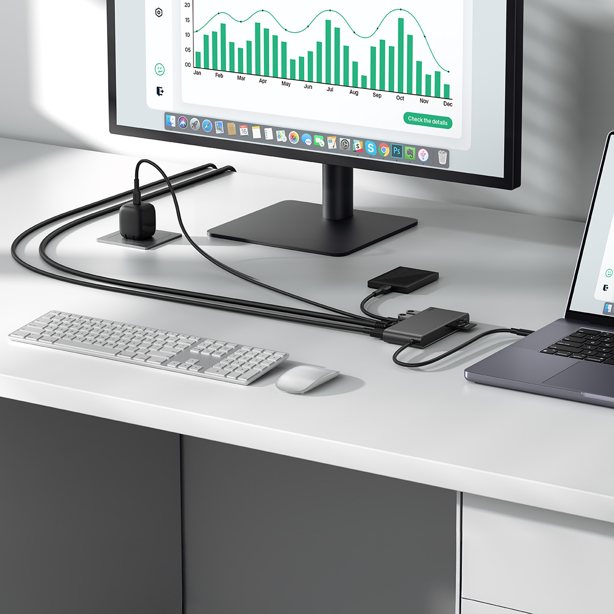 Stacja Belkin Connect 8-Port USB-C Hub with 2.5Gb Ethernet dla laptopów z USB-C, szara