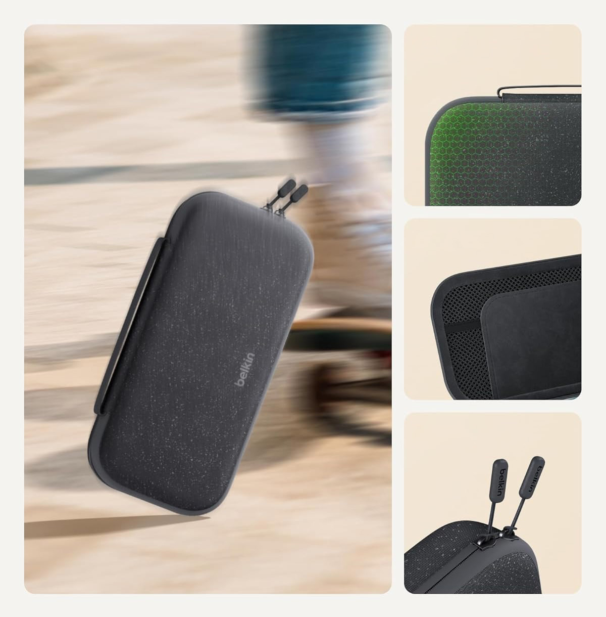 Etui Belkin Gaming Charging Case z powerbankiem 10K do Nintendo Switch 2 / 1 / Oled, szare