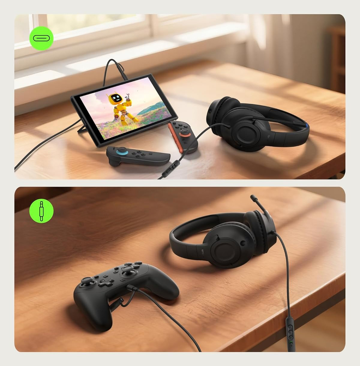 Przewodowe słuchawki nauszne z mikrofonem dla dzieci Belkin Gaming Inspire Wired Kids Headset for Nintendo Switch 2, czarne