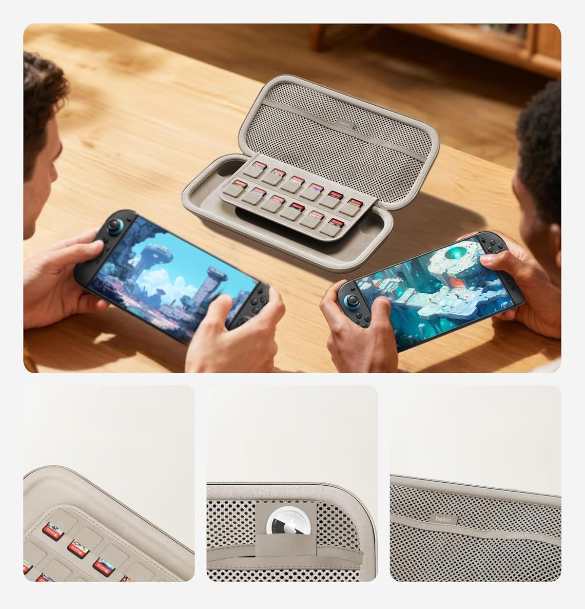 Etui Belkin Gaming Travel Case do Nintendo Switch 2, beżowe