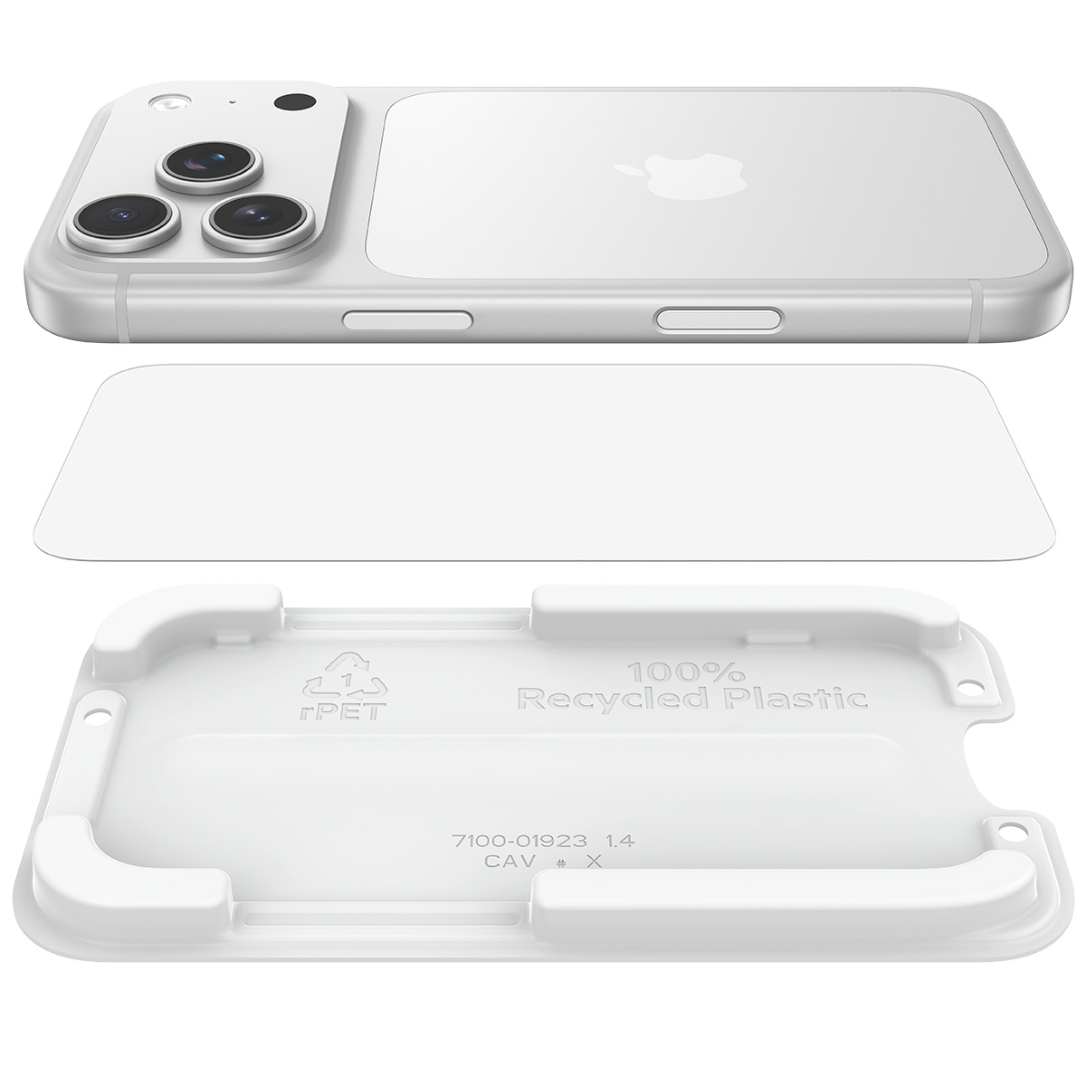 Oryginalne szkło hartowane firmy Belkin z serii ScreenForce UltraGlass2 AntiMicrobial Treated dla iPhone 17 Pro Max