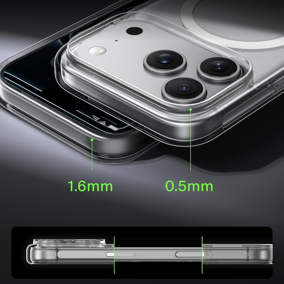 Etui Belkin SheerForce Clear Series do MagSafe do iPhone 17 Pro, przezroczysto-białe