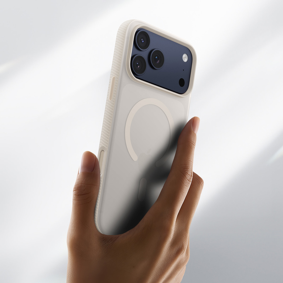 Etui Belkin SheerForce Grip Series do MagSafe do iPhone 17 Pro Max, beżowe