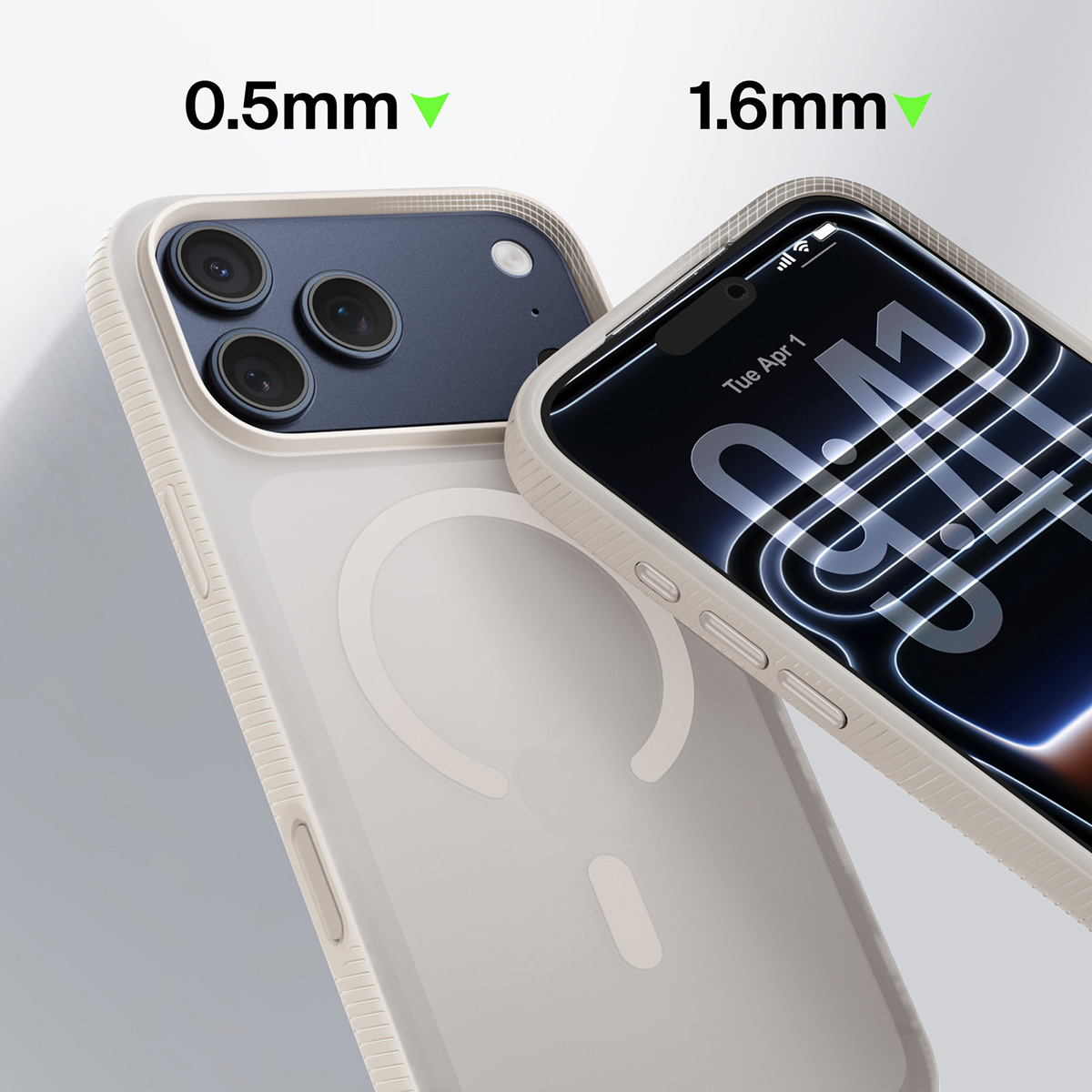 Etui Belkin SheerForce Grip Series do MagSafe do iPhone 17 Pro Max, beżowe