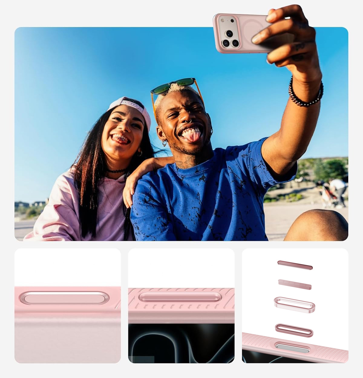 Etui Belkin SheerForce Grip Series do MagSafe do iPhone 17 Pro, różowe