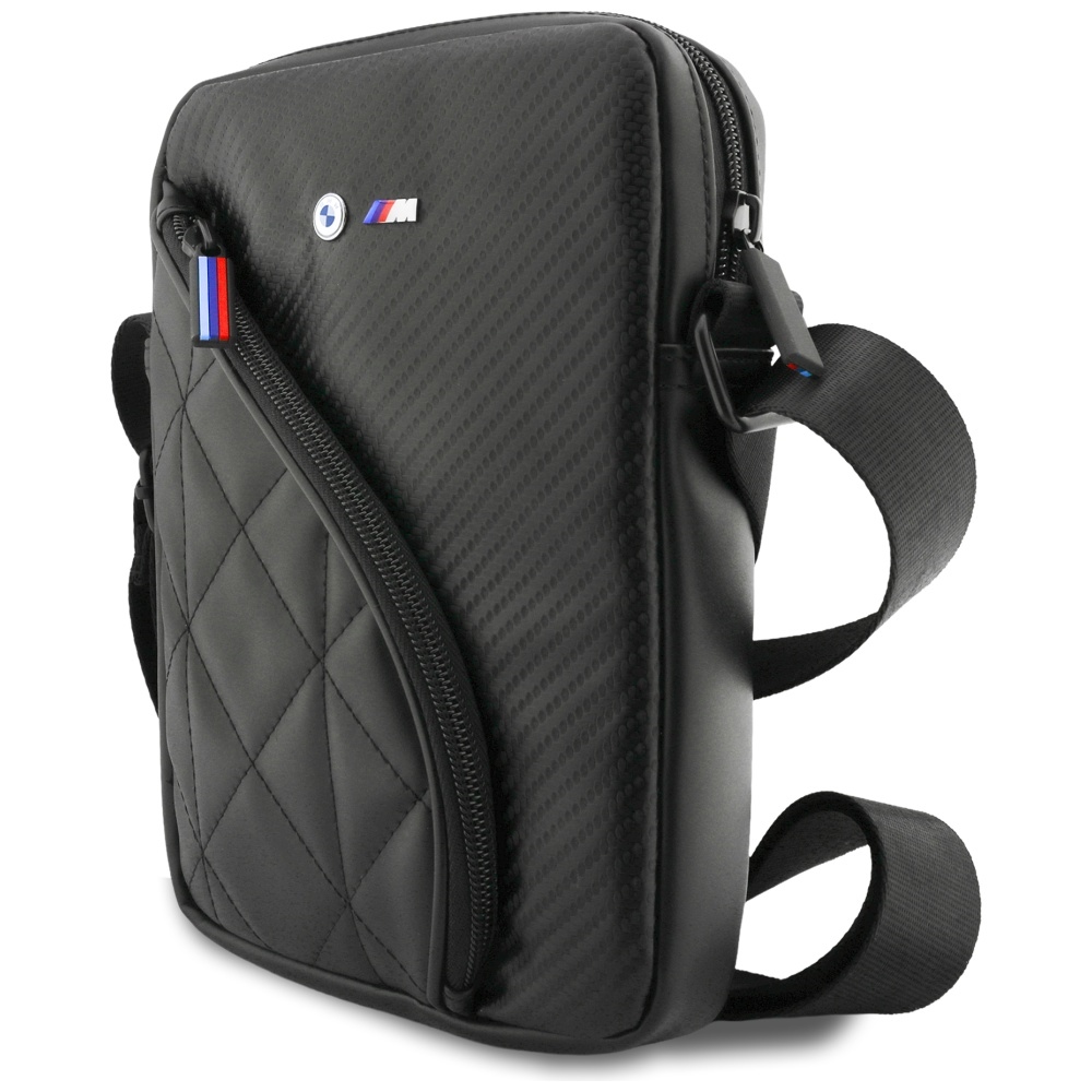 BMW Carbon Pockets&Metal Logo 8, wyściełana komora chroniąca tablet, praktyczna, czarny