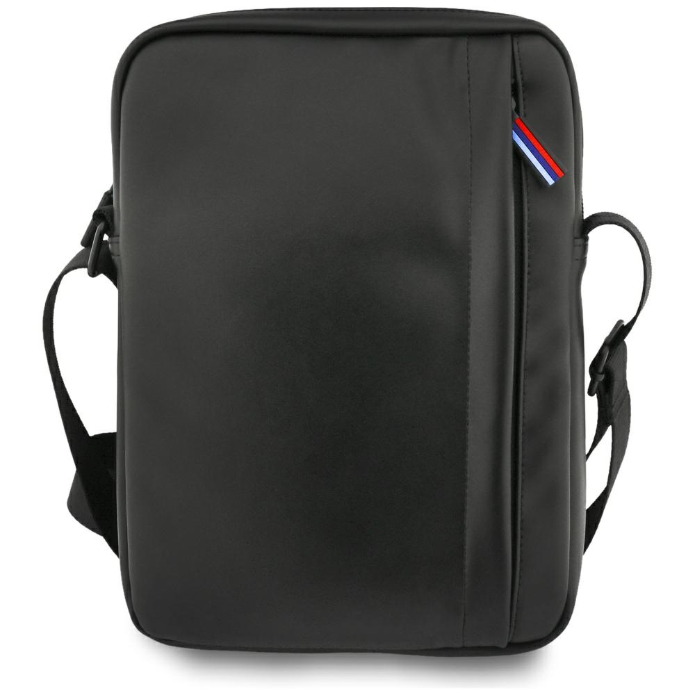 BMW Carbon Pockets & Metal Logo 10, zewnętrzne kieszenie szybki dostęp, regulowany pasek, solidny uchwyt, nowoczesna skóra PU, licencjonowany produkt, czarny