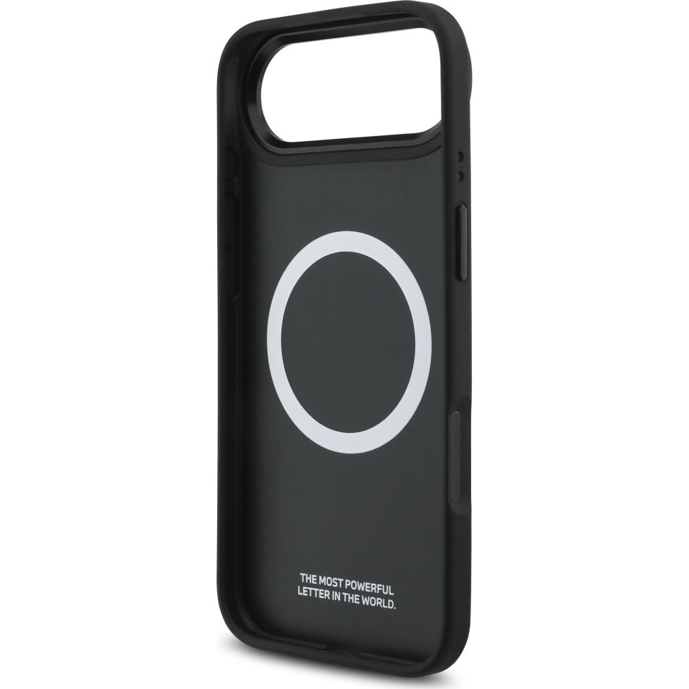 Etui BMW M Carbon Line & Logo do MagSafe do iPhone Air, czarne z czerwoną linią. Łatwy montaż, funkcjonalność, ergonomia