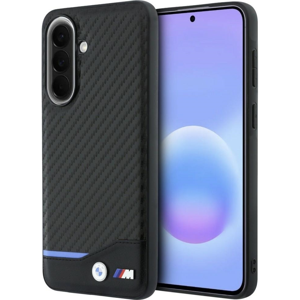 BMW M Carbon Leather – Etui BMW z karbonem i TPU, poliwęglanowe plecki do Galaxy A57 5G, komfort użytkowania, eleganckie wykończenie