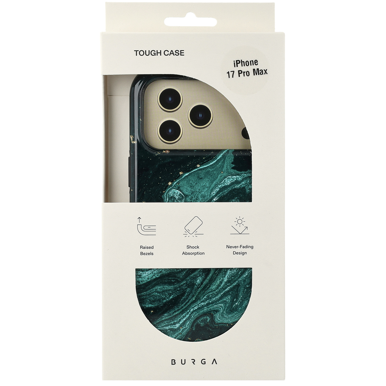 Ekskluzywne etui Burga Emerald Pool Tough Magnetic do iPhone 17 Pro Max, wielokolorowe morskie