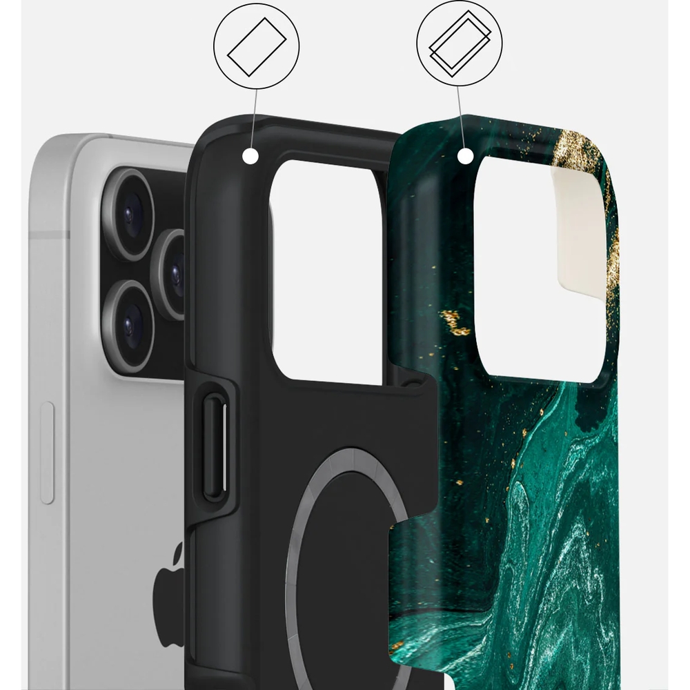 Ekskluzywne etui Burga Emerald Pool Tough Magnetic do iPhone 17 Pro Max, wielokolorowe morskie