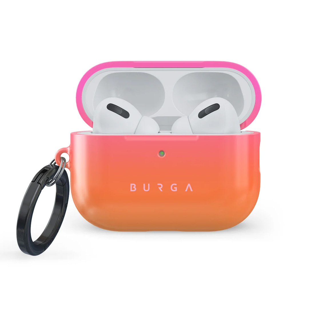 Ekskluzywne etui Burga Sunset Club do AirPods Pro 3, różowo pomarańczowe