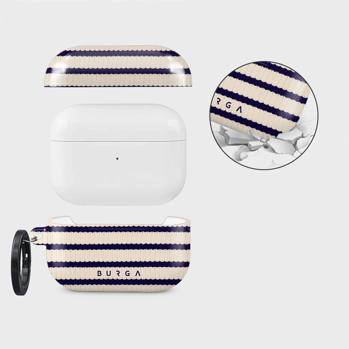 Ekskluzywne etui Burga Player do AirPods Pro 2, brązowa panterka