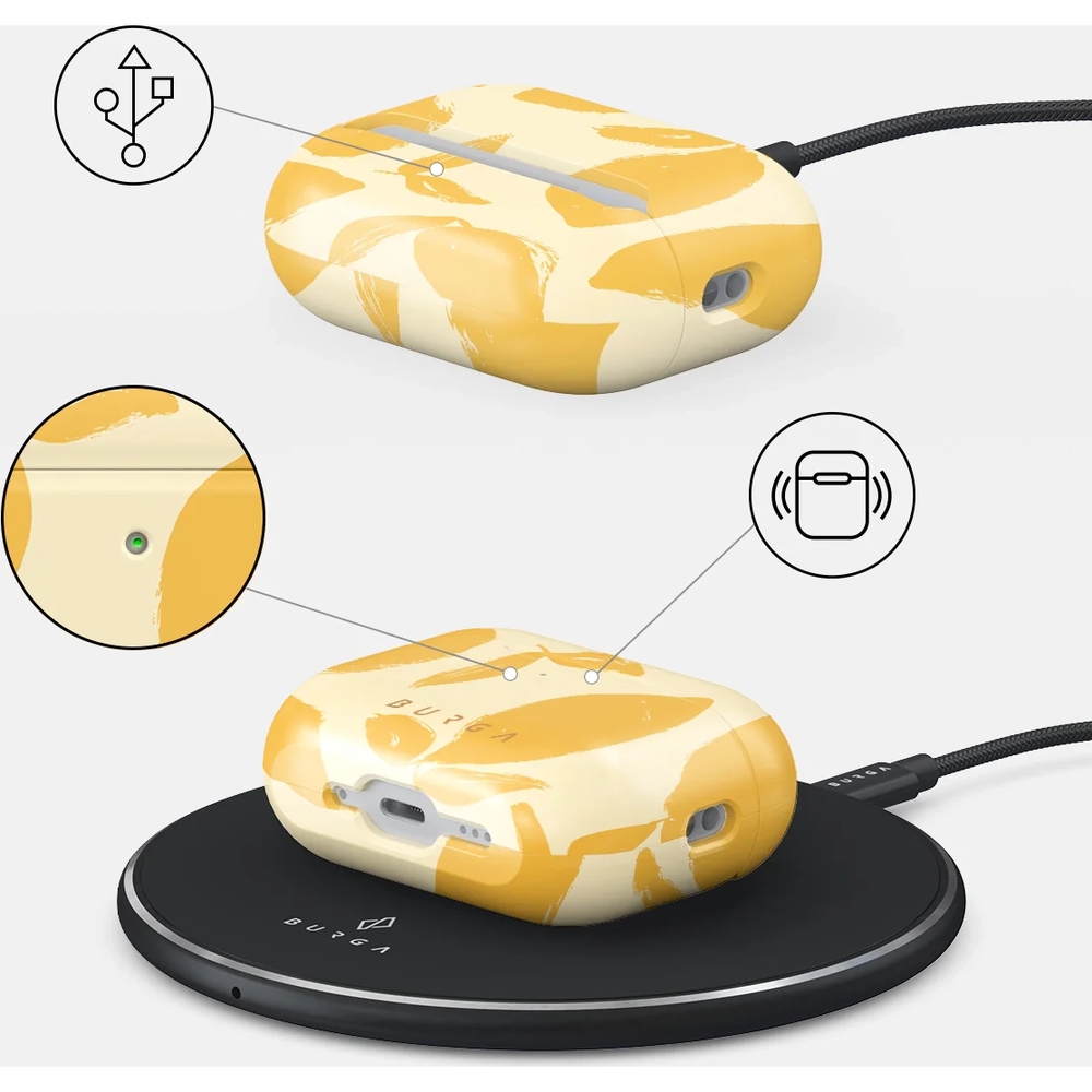 Ekskluzywne etui Burga Lemon Tart do AirPods Pro 3, żółte z cytrynami