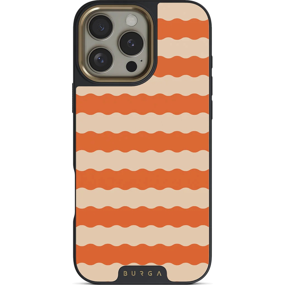 Burga Elite Dark MagSafe, designerskie etui z ochroną premium do telefonu, magnetyczne, Papaya Gold