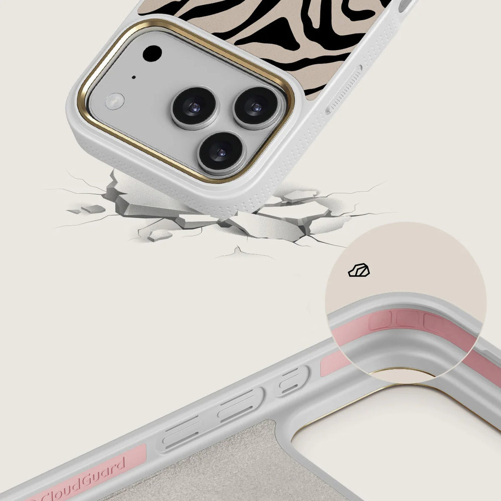 Burga Elite Light MagSafe, etui z podniesionymi rantami i wygodnym chwytem, dopasowane, Imperial Gold