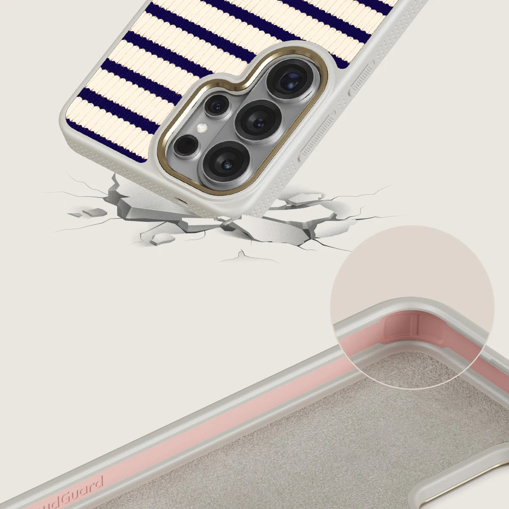 Burga Elite Light MagSafe, etui z podniesionymi rantami i wygodnym chwytem, dopasowane, Old Money Gold