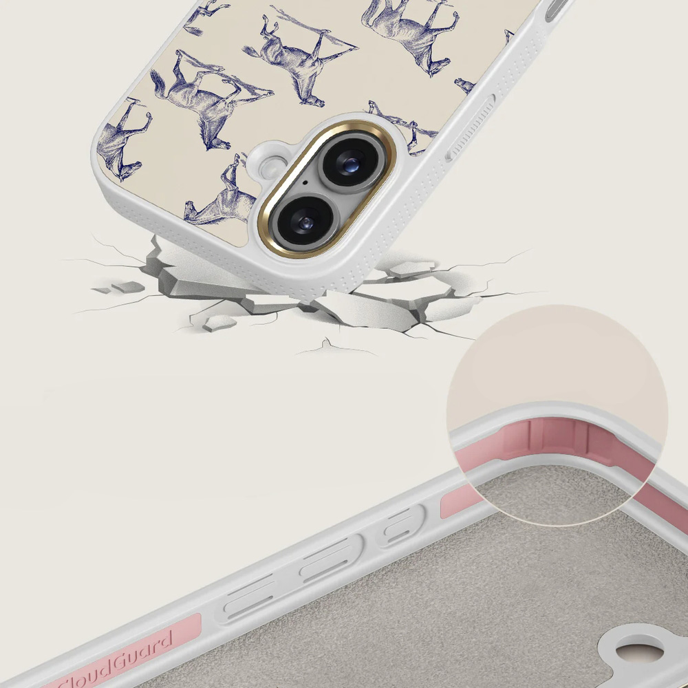 Burga Elite Light MagSafe, etui z podniesionymi rantami i wygodnym chwytem, dopasowane, Derby Race Gold