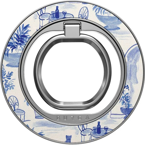 Uchwyt magnetyczny na palec do MagSafe Burga Magnetic Ring Holder, białe z niebieskim motywem