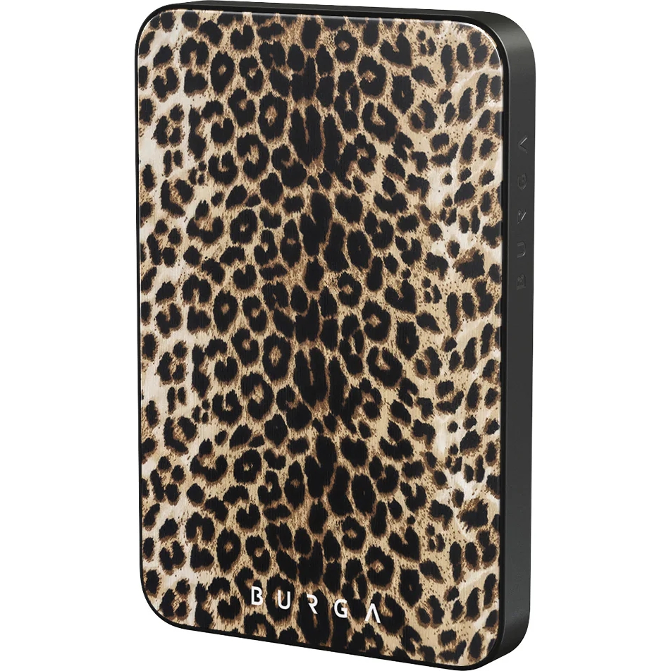 Burga Magnetic Gunmetal Power Bank Player - magnetyczny powerbank kompatybilny z MagSafe, Qi 5000mAh 20W USB-C, + kabel USB Typ C 20W, beżowo-granatowy.