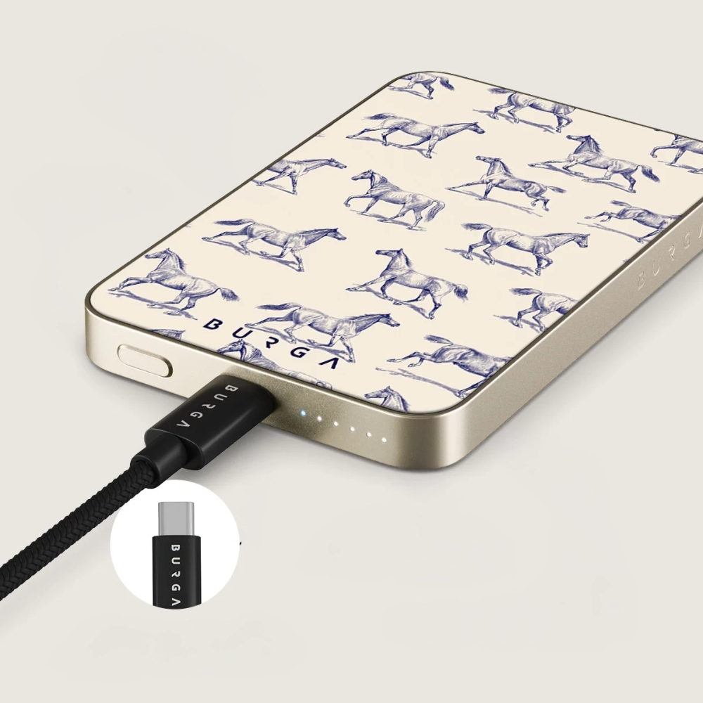 Burga Magnetic Gunmetal Power Bank Gold derby race-
