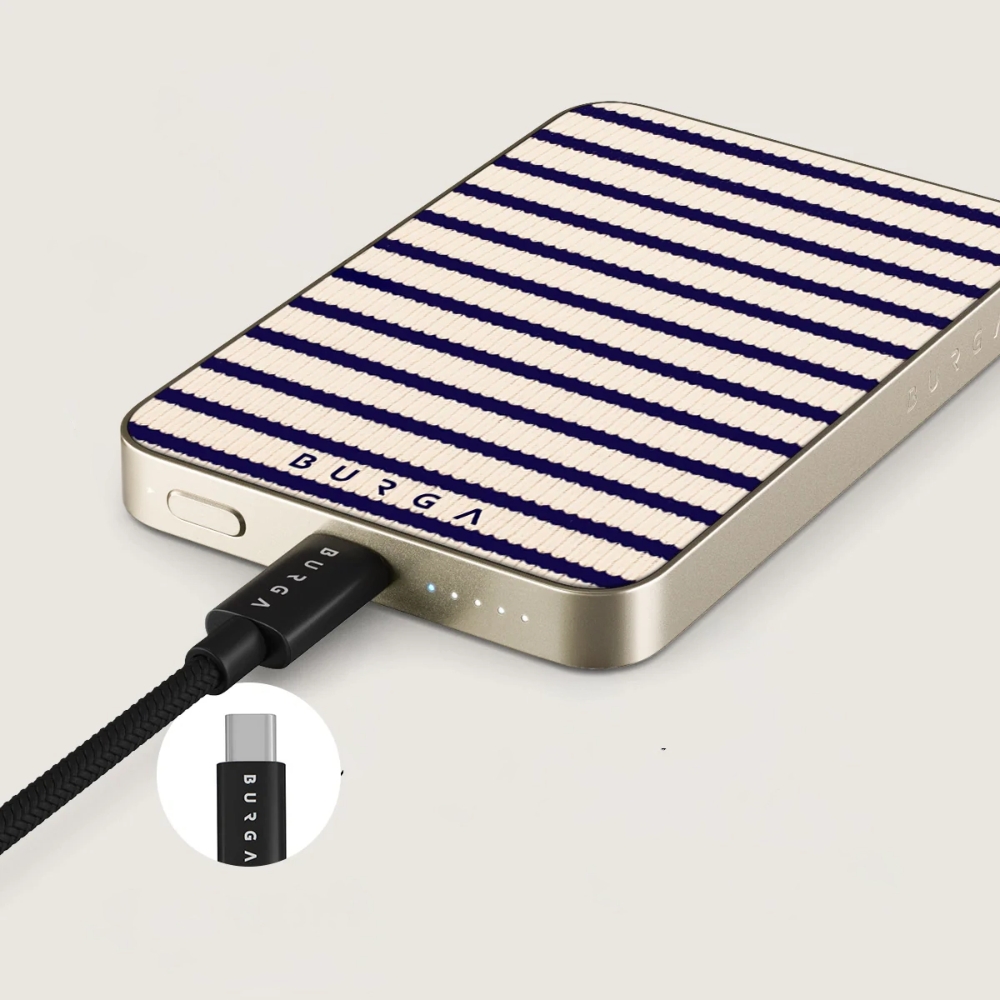 Burga Magnetic Gunmetal Power Bank Gold Old Money 