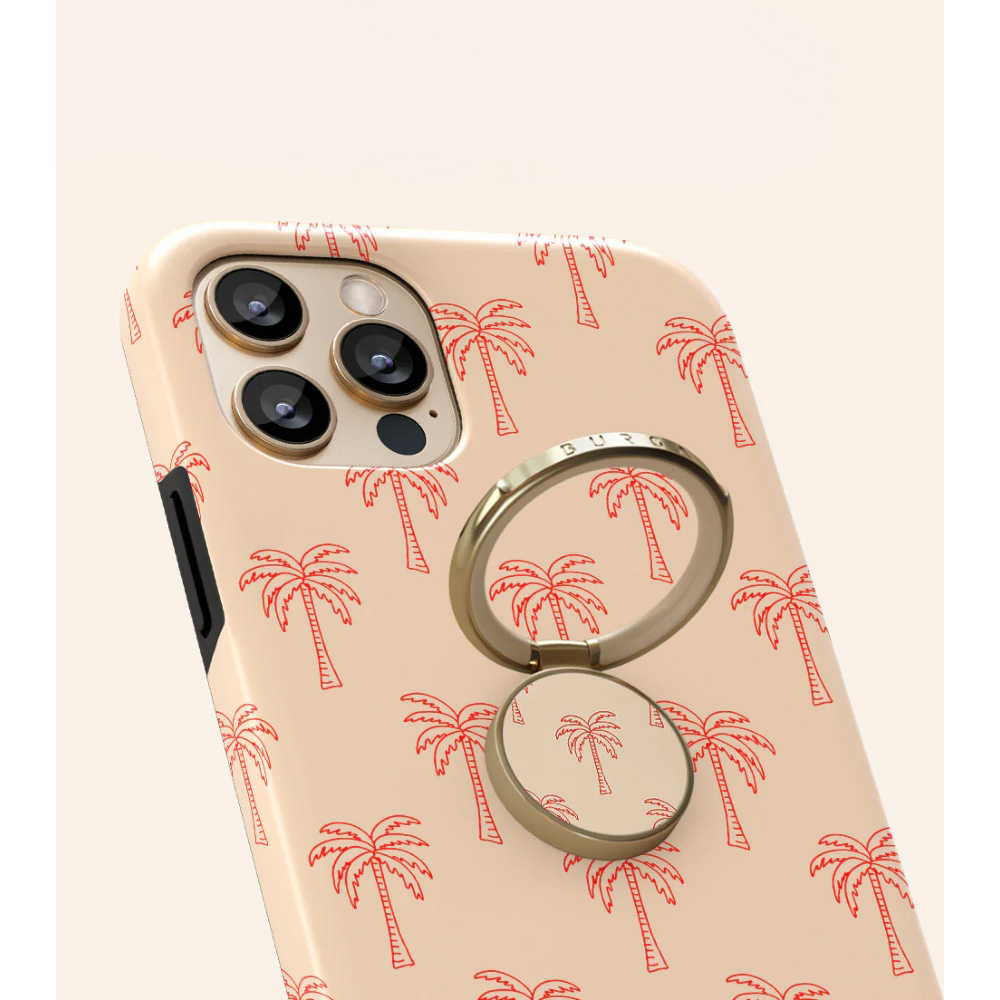 Uchwyt samoprzylepny na palec do telefonu Burga Printable Ring Holder, beżowy w palmy