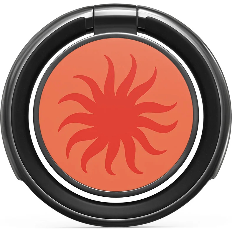Uchwyt samoprzylepny na palec do telefonu Burga Printable Ring Holder, srebrny w czerwony wzór