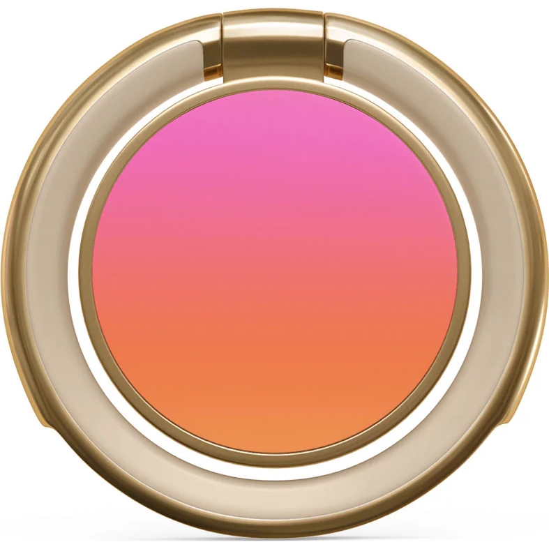 Uchwyt samoprzylepny na palec do telefonu Burga Printable Ring Holder, różowo-pomarańczowy