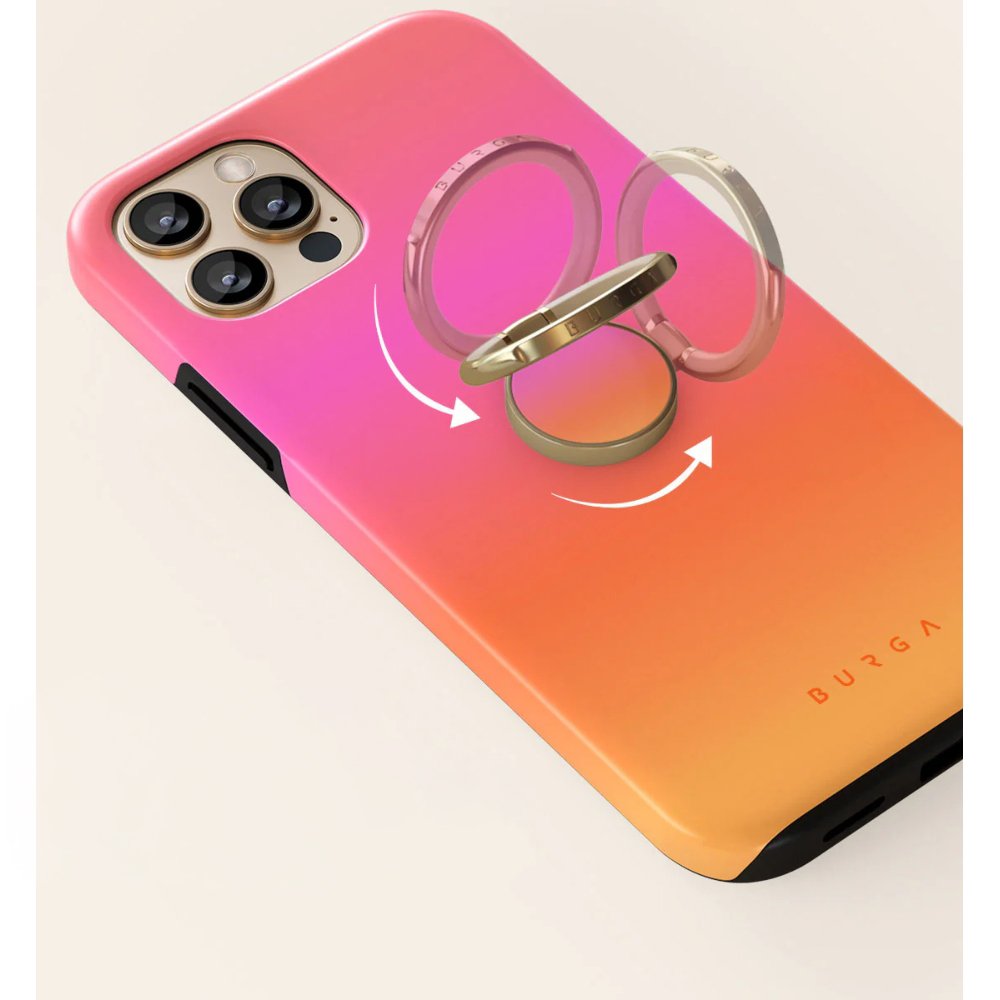 Uchwyt samoprzylepny na palec do telefonu Burga Printable Ring Holder, beżowy w palmy