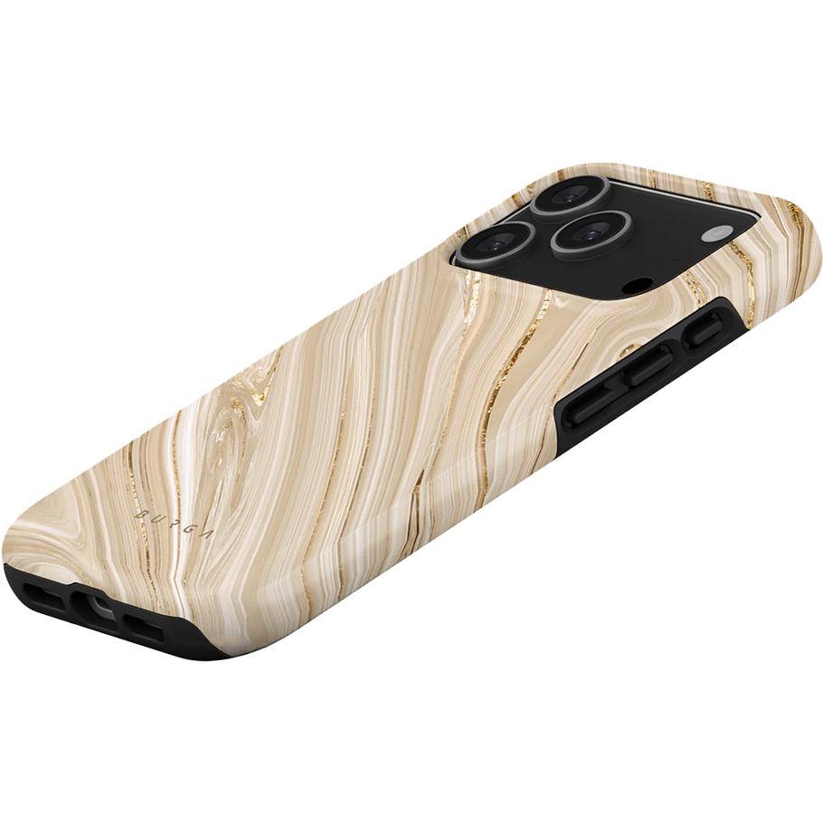 Etui Burga Full Glam Tough MagSafe do iPhone 17 Pro, beżowe wzorzyste