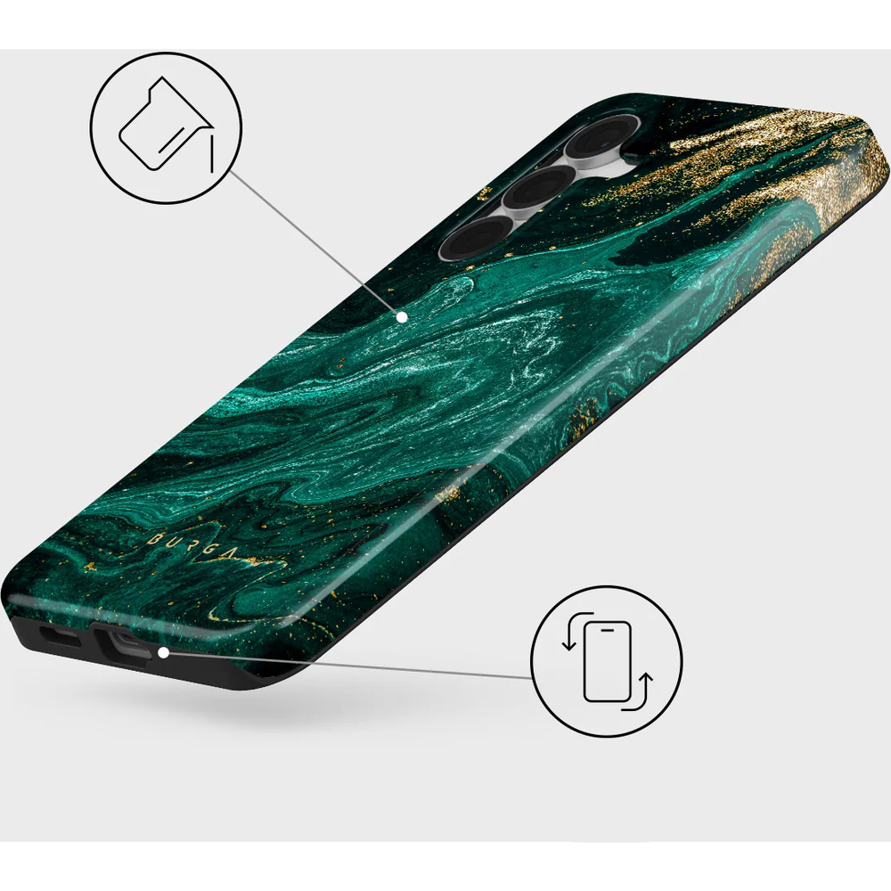 Ekskluzywne etui Burga Tough do Galaxy S25 FE, Emerald Pool