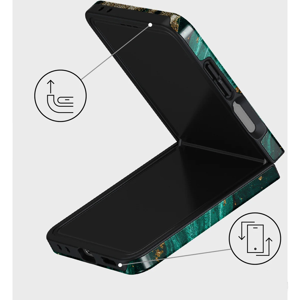 Ekskluzywne etui Burga Tough do Galaxy Z Flip7, Emerald Pool