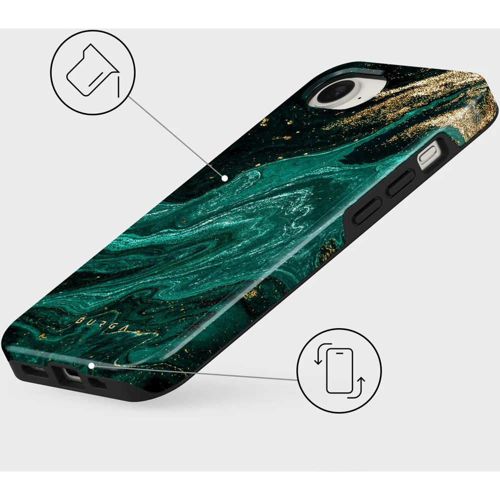 Ekskluzywne etui Burga Tough Magnetic do iPhone 17e, Emerald Pool