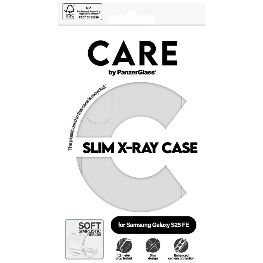 Etui PanzerGlass CARE Fashion X-Ray: stylowa, ekologiczna ochrona odporna na wstrząsy, zarysowania i kompatybilna do Samsung Galaxy S25 FE, przezroczyste