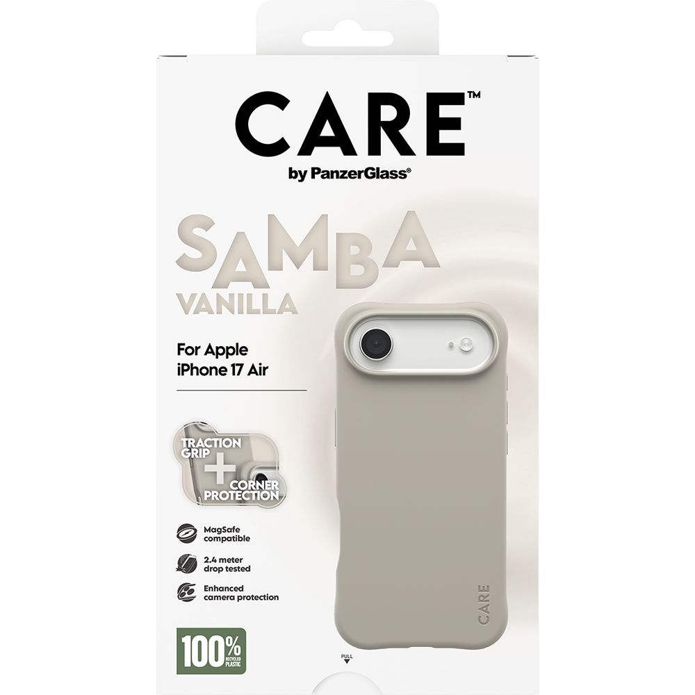 Etui CARE by PanzerGlass Fashionable Case Samba do MagSafe do Apple iPhone Air, szare