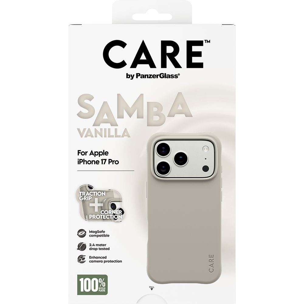 Etui CARE by PanzerGlass Fashionable Case Samba do MagSafe do iPhone 17 Pro, szare