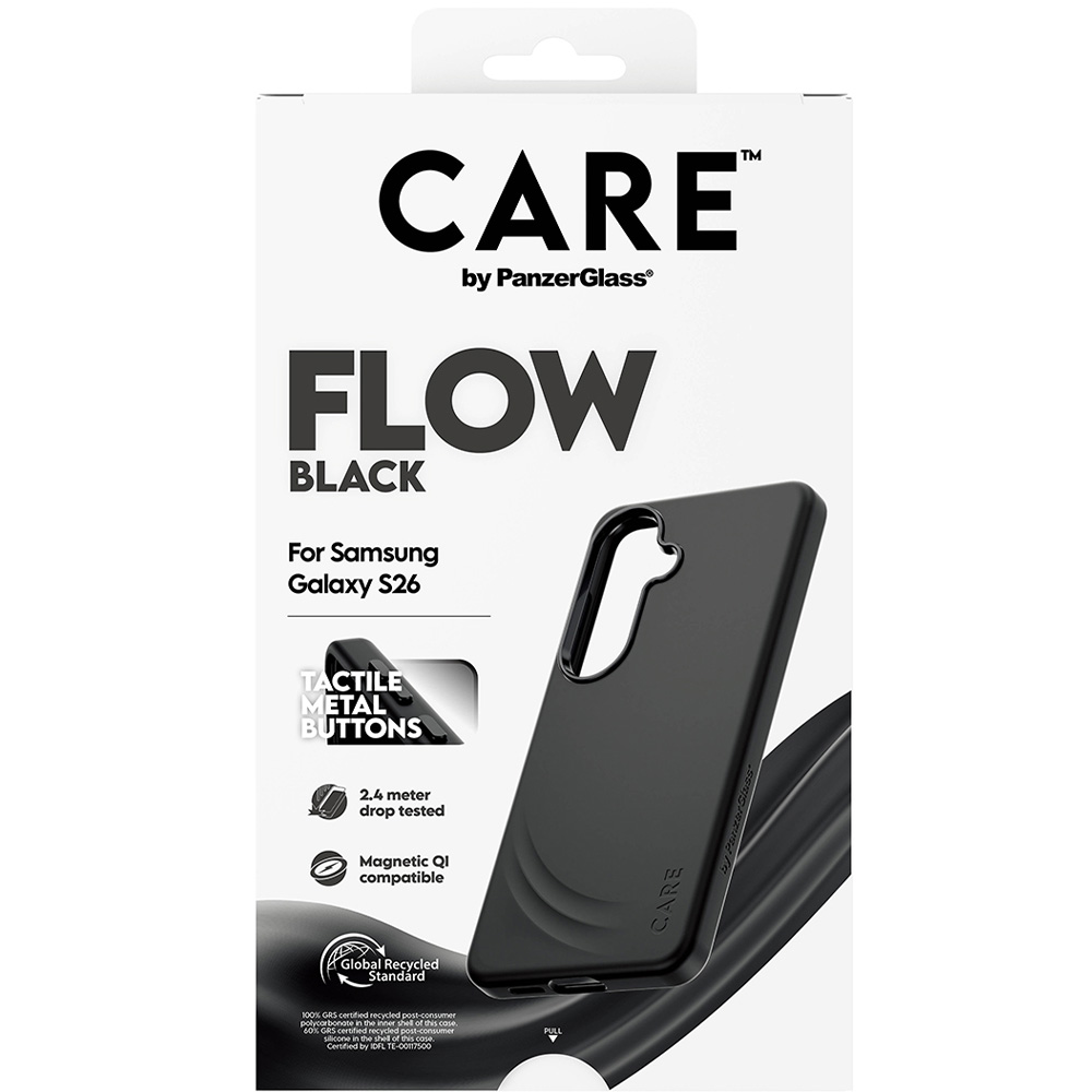Etui CARE by PanzerGlass Flow do Galaxy S26, do MagSafe, czarne